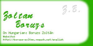zoltan boruzs business card