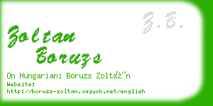 zoltan boruzs business card